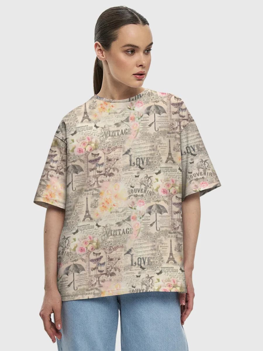 Women's oversized cotton T-shirt