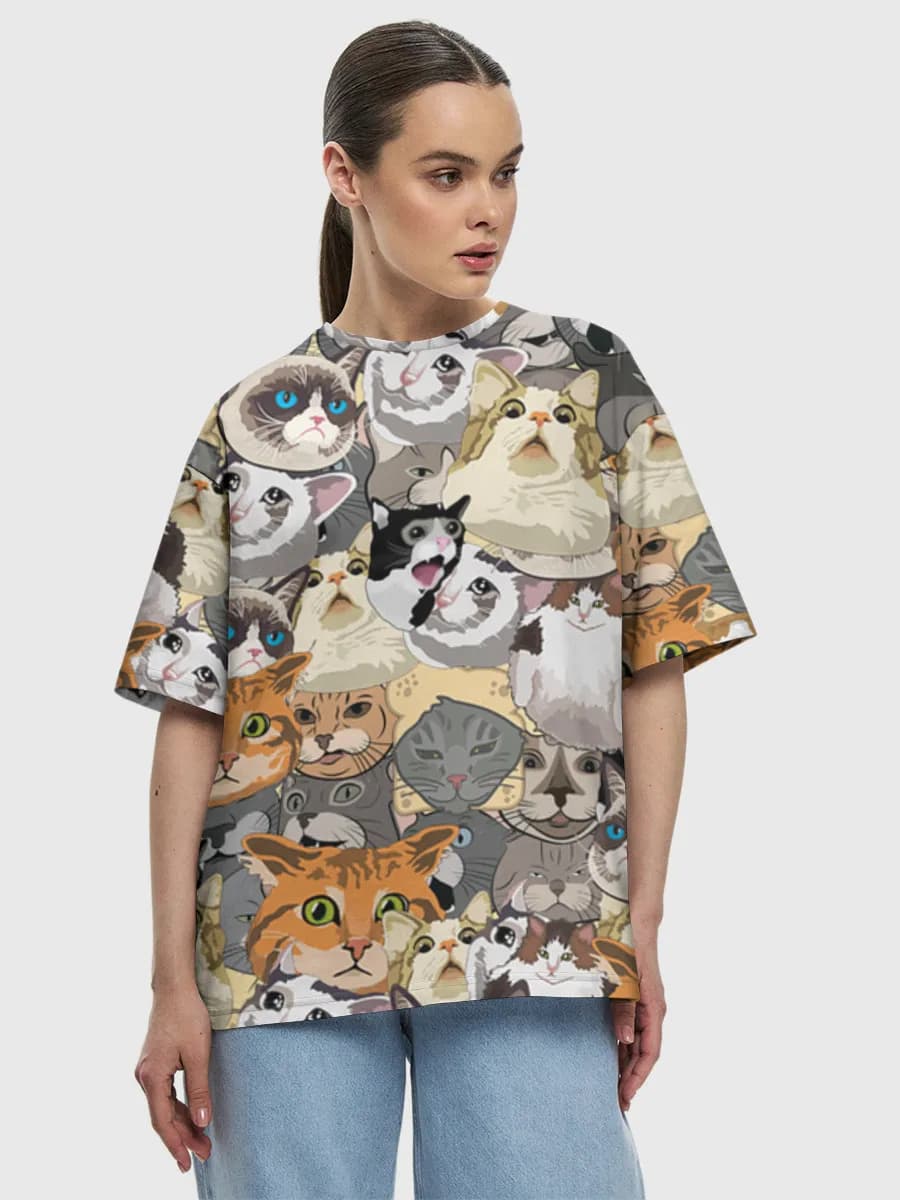 Women's oversized cotton T-shirt