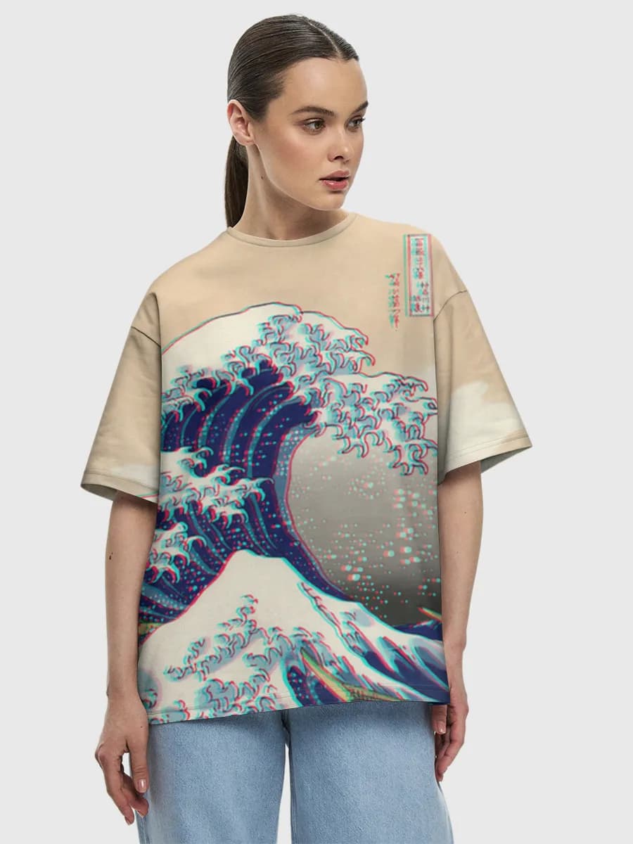 Women's oversized cotton T-shirt
