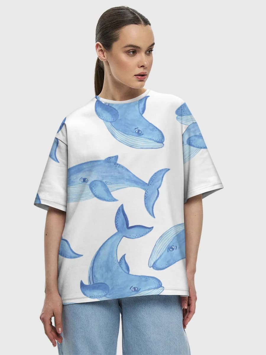 Women's oversized cotton T-shirt