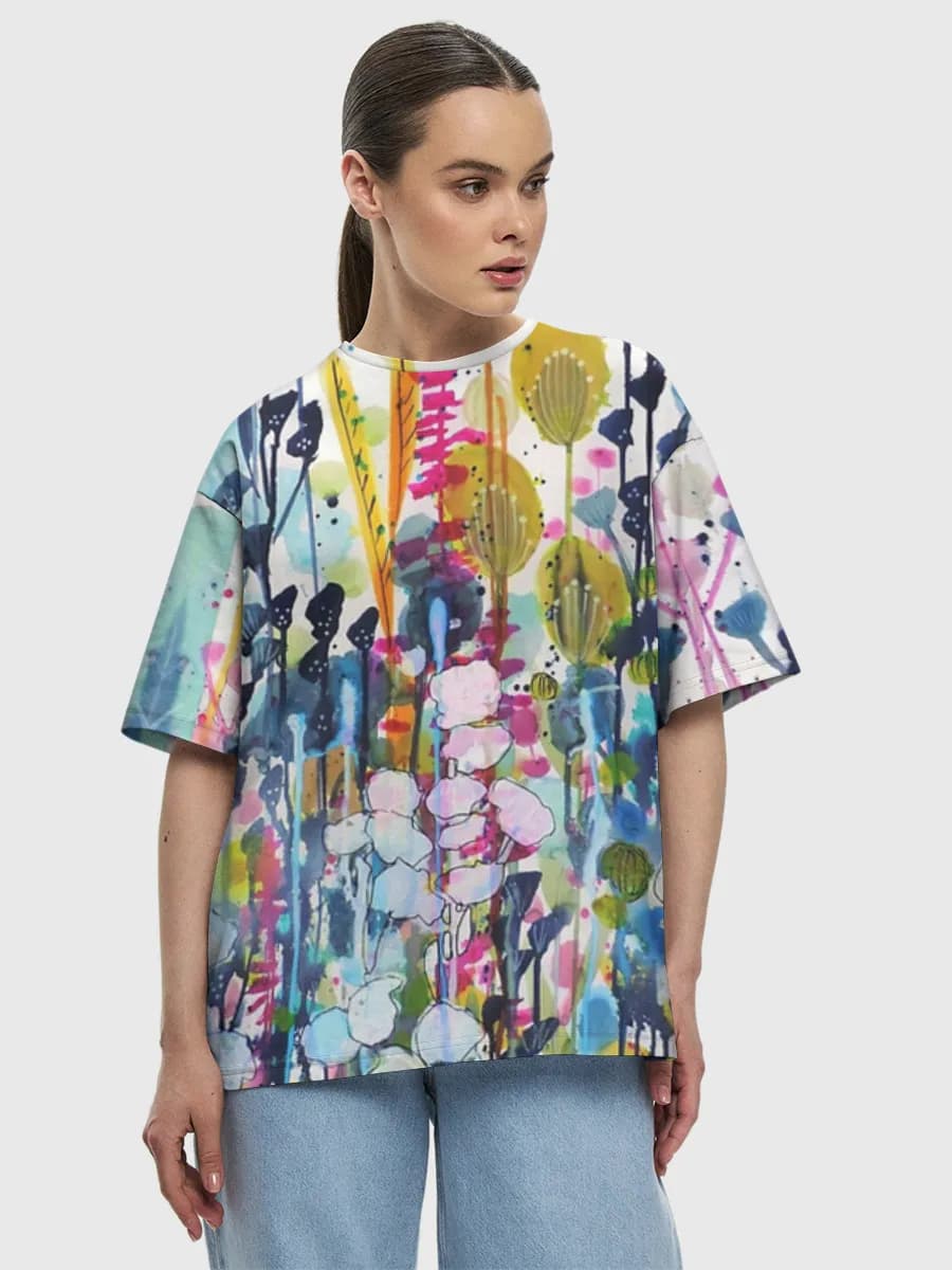 Women's oversized cotton T-shirt