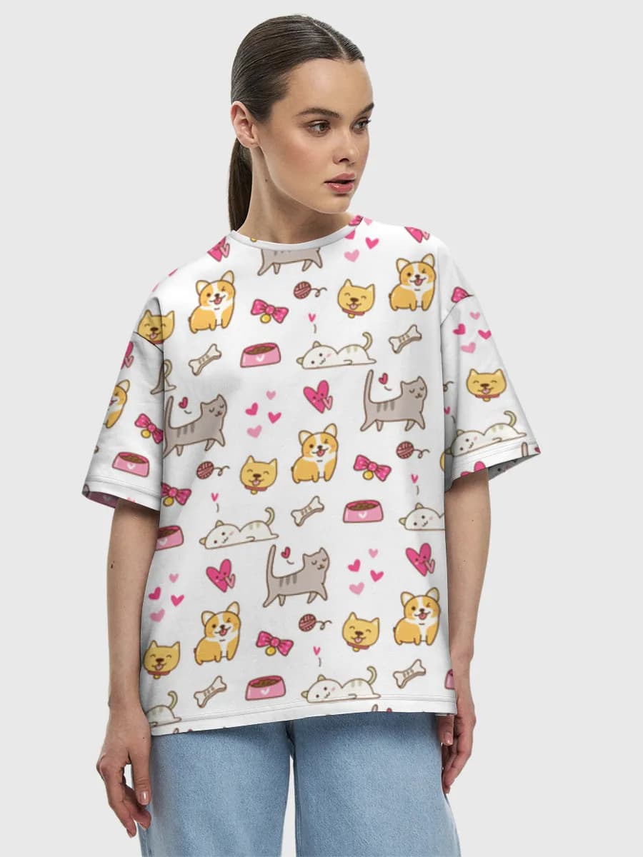 Women's oversized cotton T-shirt