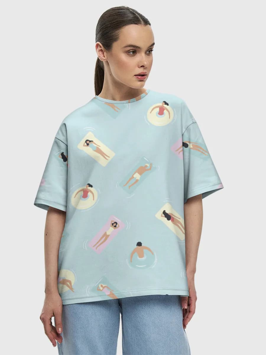 Women's oversized cotton T-shirt