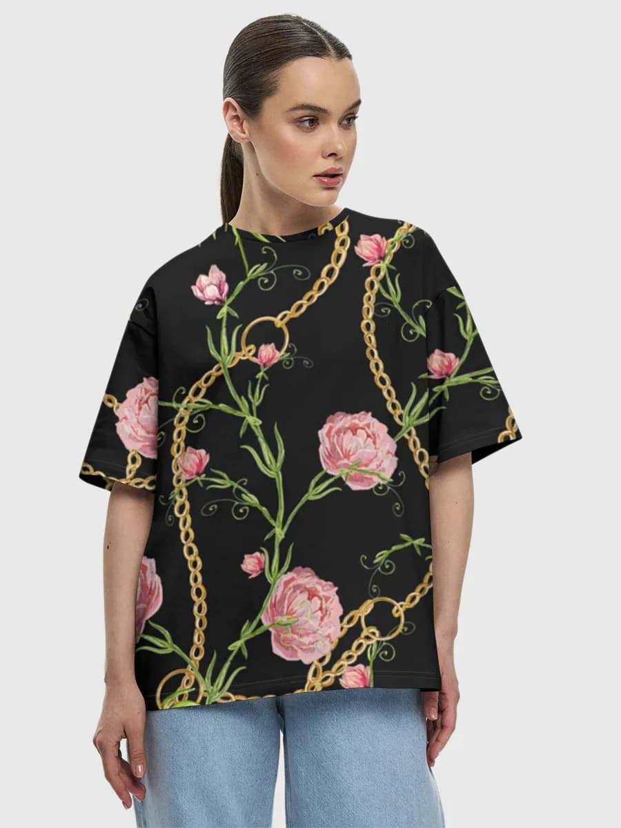 Peonies And Gold Chains