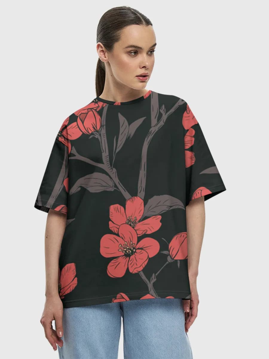 Women's oversized cotton T-shirt