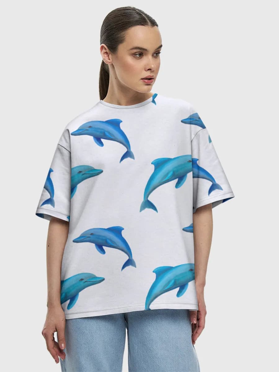 Women's oversized cotton T-shirt