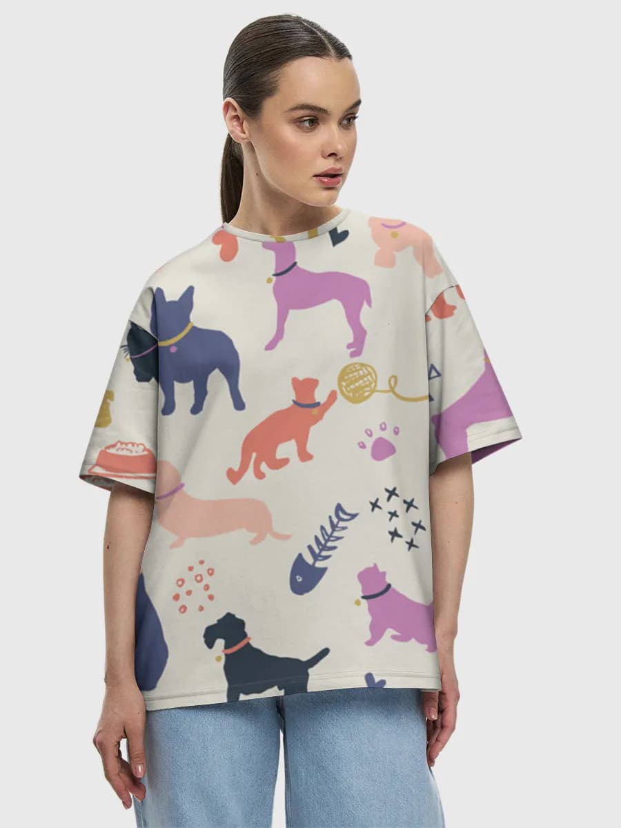 Women's oversized cotton T-shirt