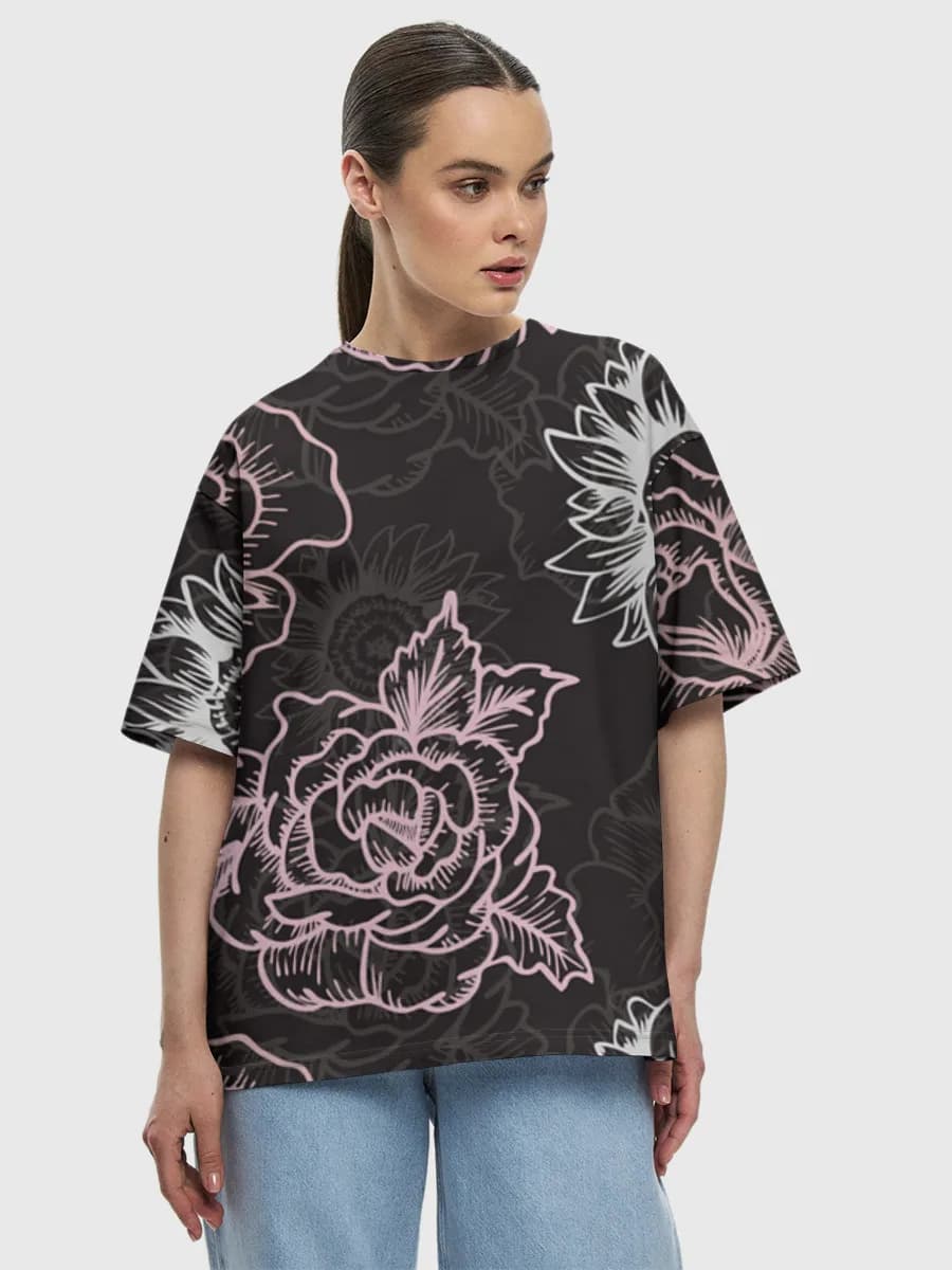 Women's oversized cotton T-shirt