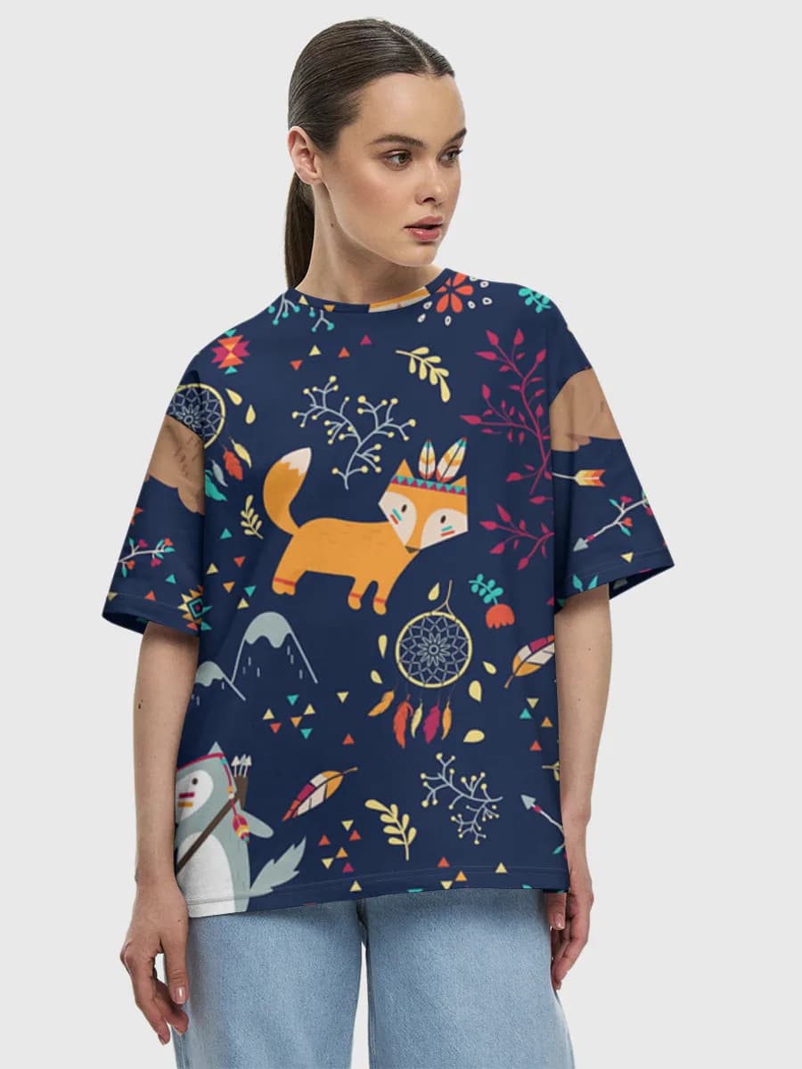 Women's oversized cotton T-shirt