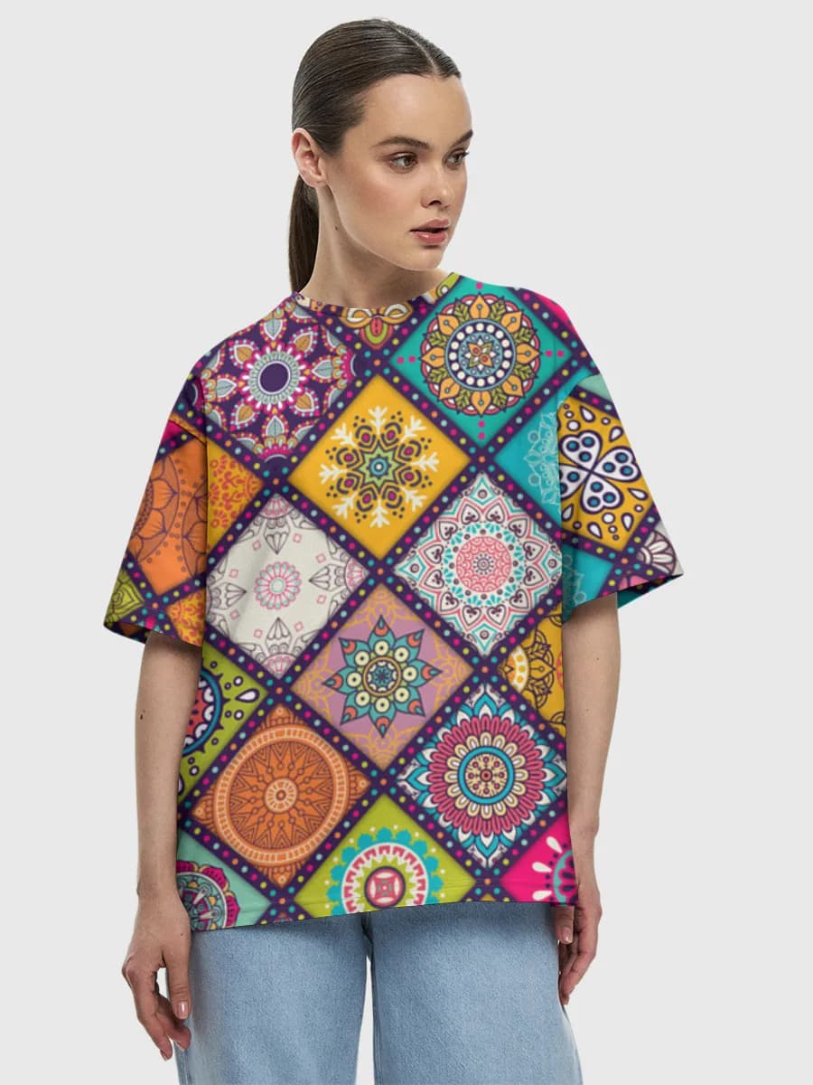 Women's oversized cotton T-shirt