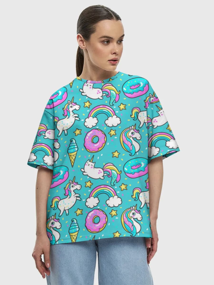 Women's oversized cotton T-shirt