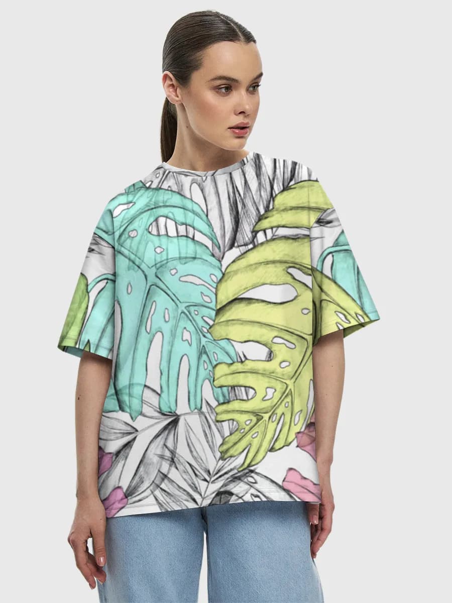 Women's oversized cotton T-shirt