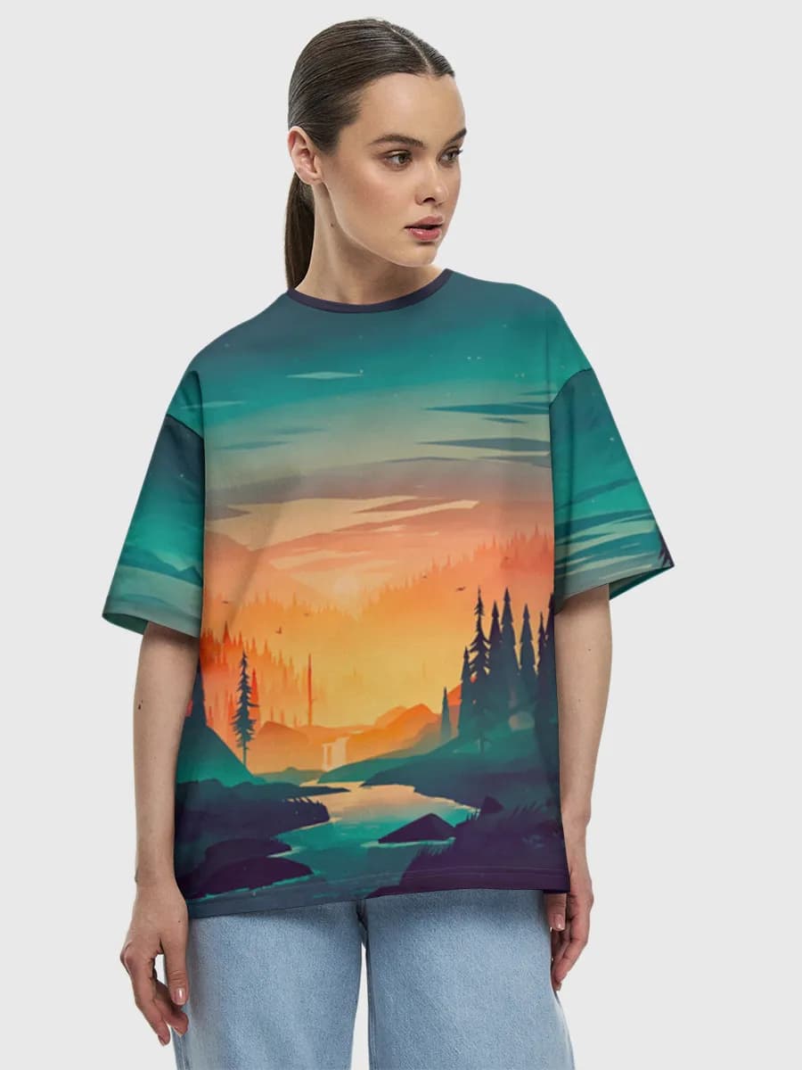 Starry Forest Sunset