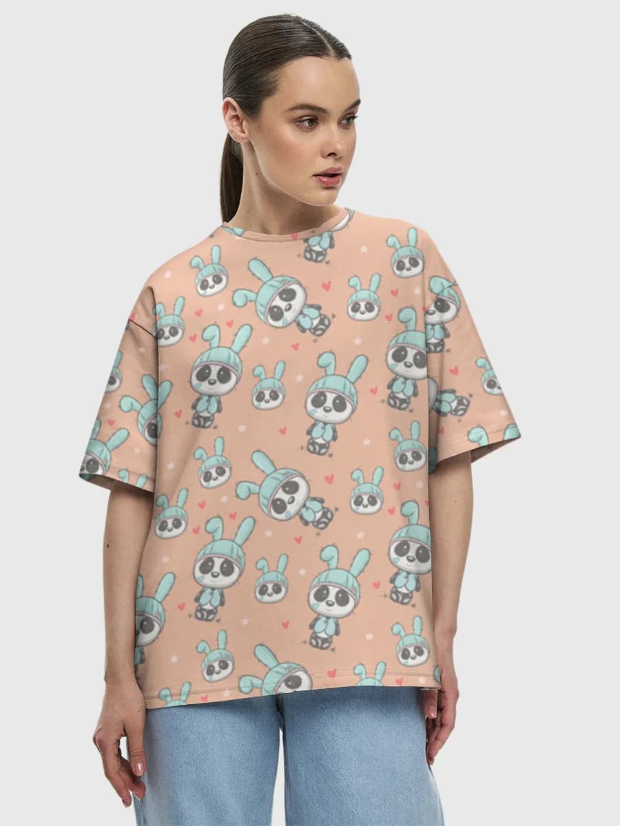 Women's oversized cotton T-shirt