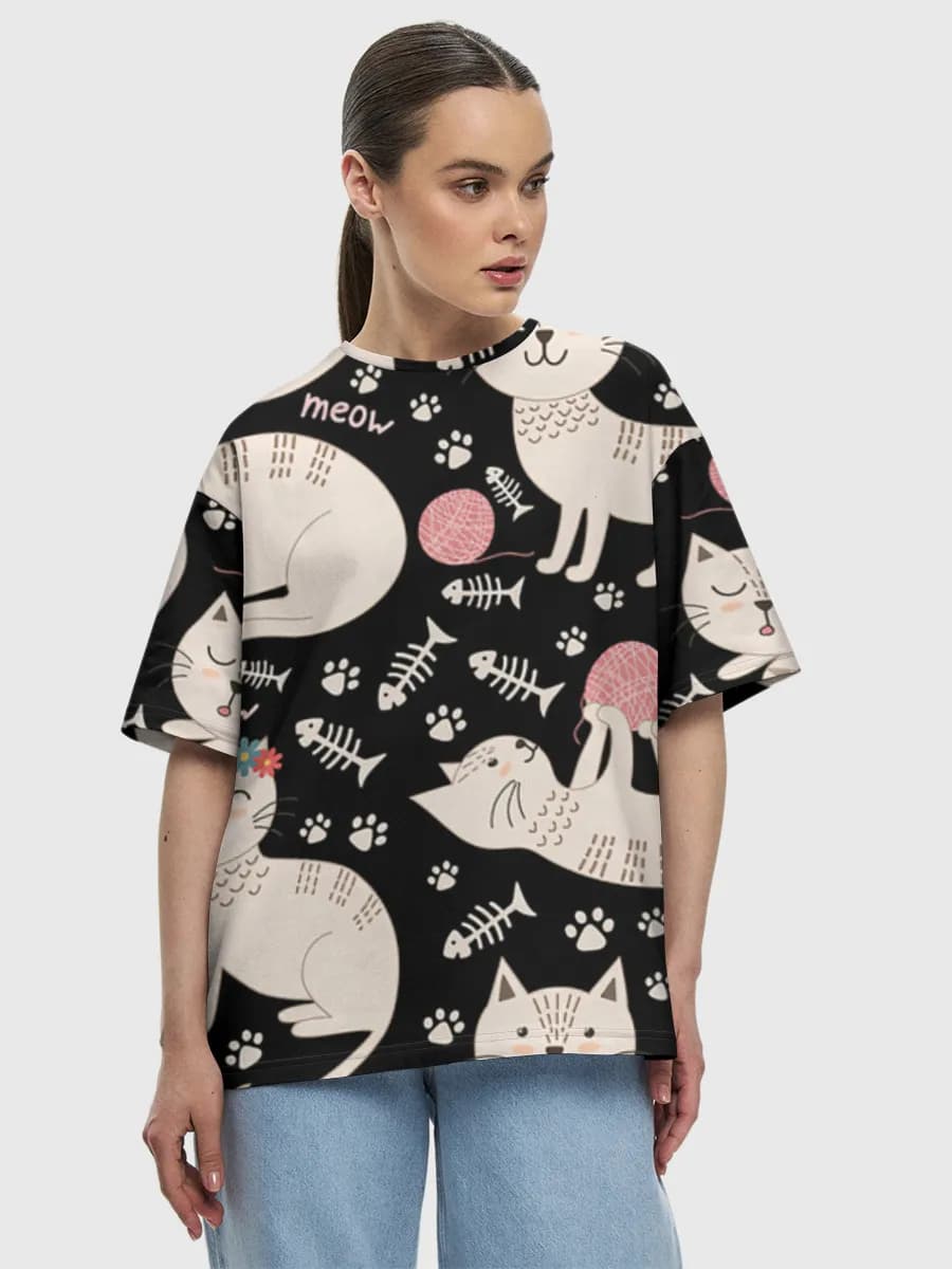 Women's oversized cotton T-shirt