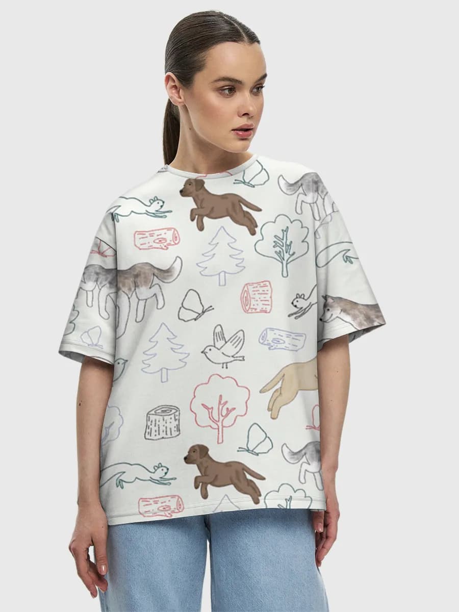 Women's oversized cotton T-shirt