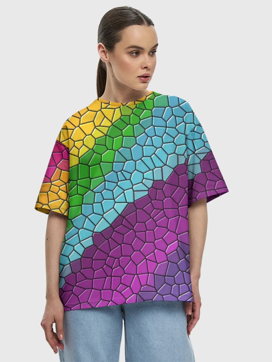 Rainbow Mosaic Abstract
