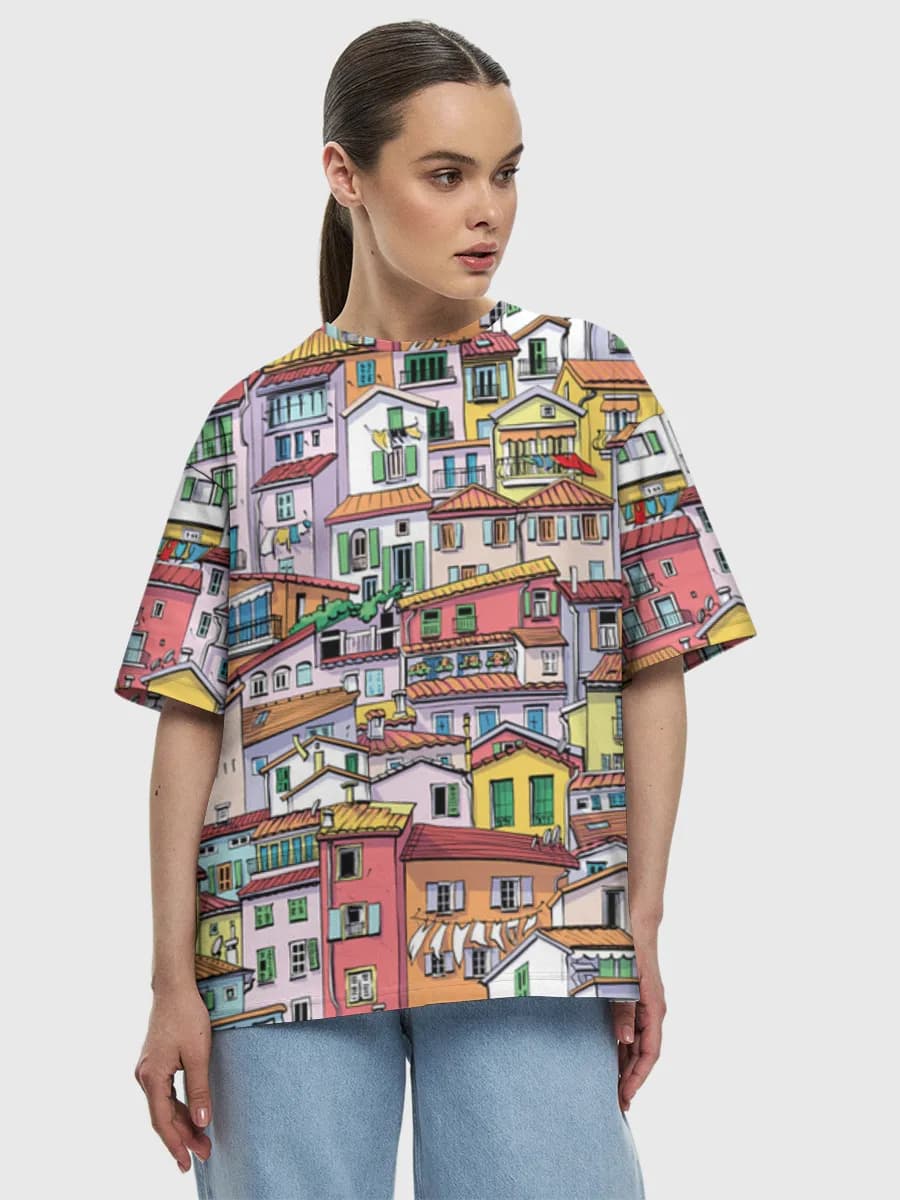 Women's oversized cotton T-shirt