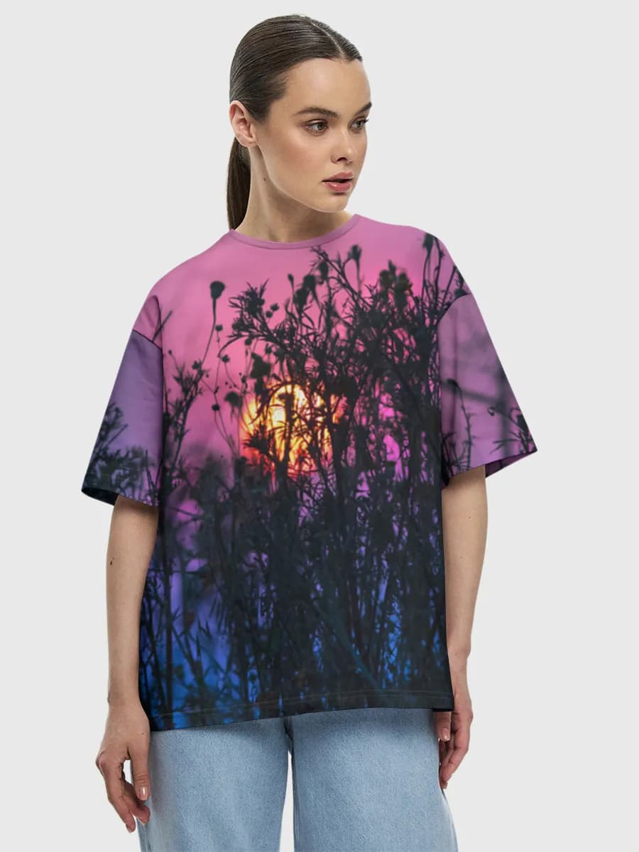 Women's oversized cotton T-shirt