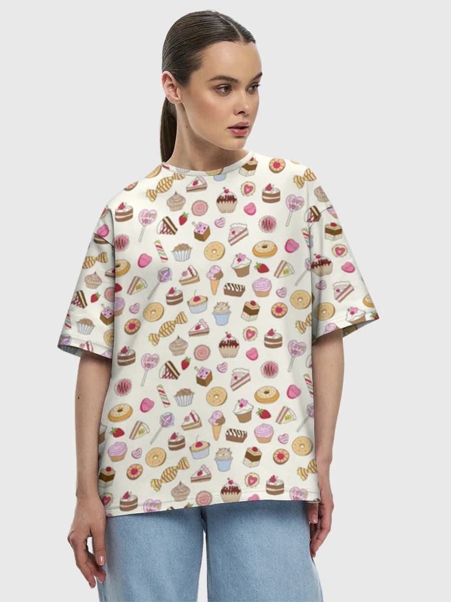 Women's oversized cotton T-shirt