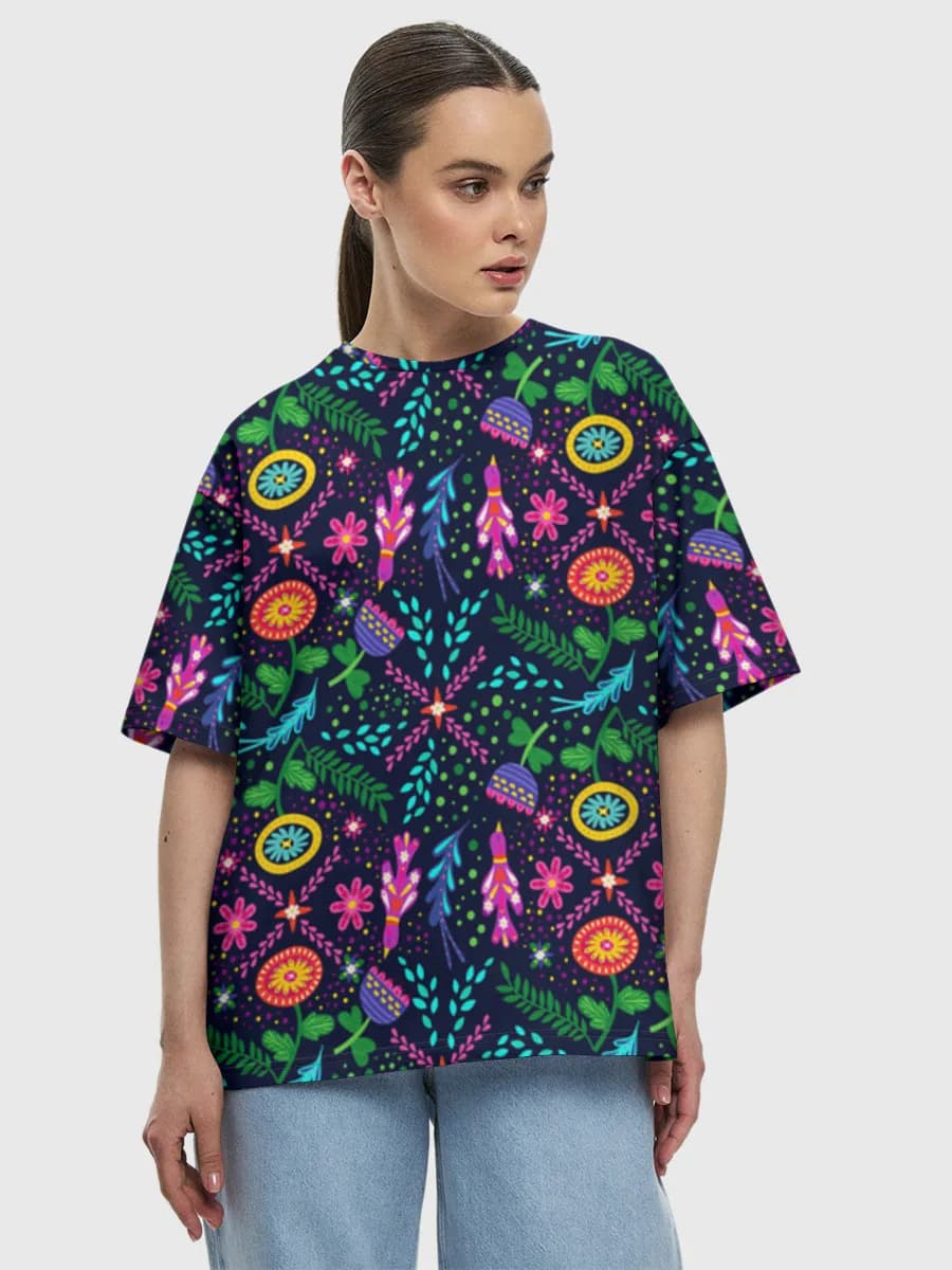 Women's oversized cotton T-shirt
