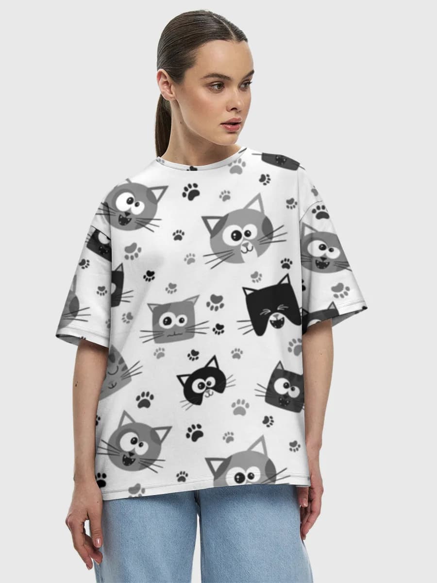 Women's oversized cotton T-shirt