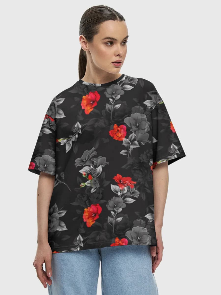 Dark Roses On Black