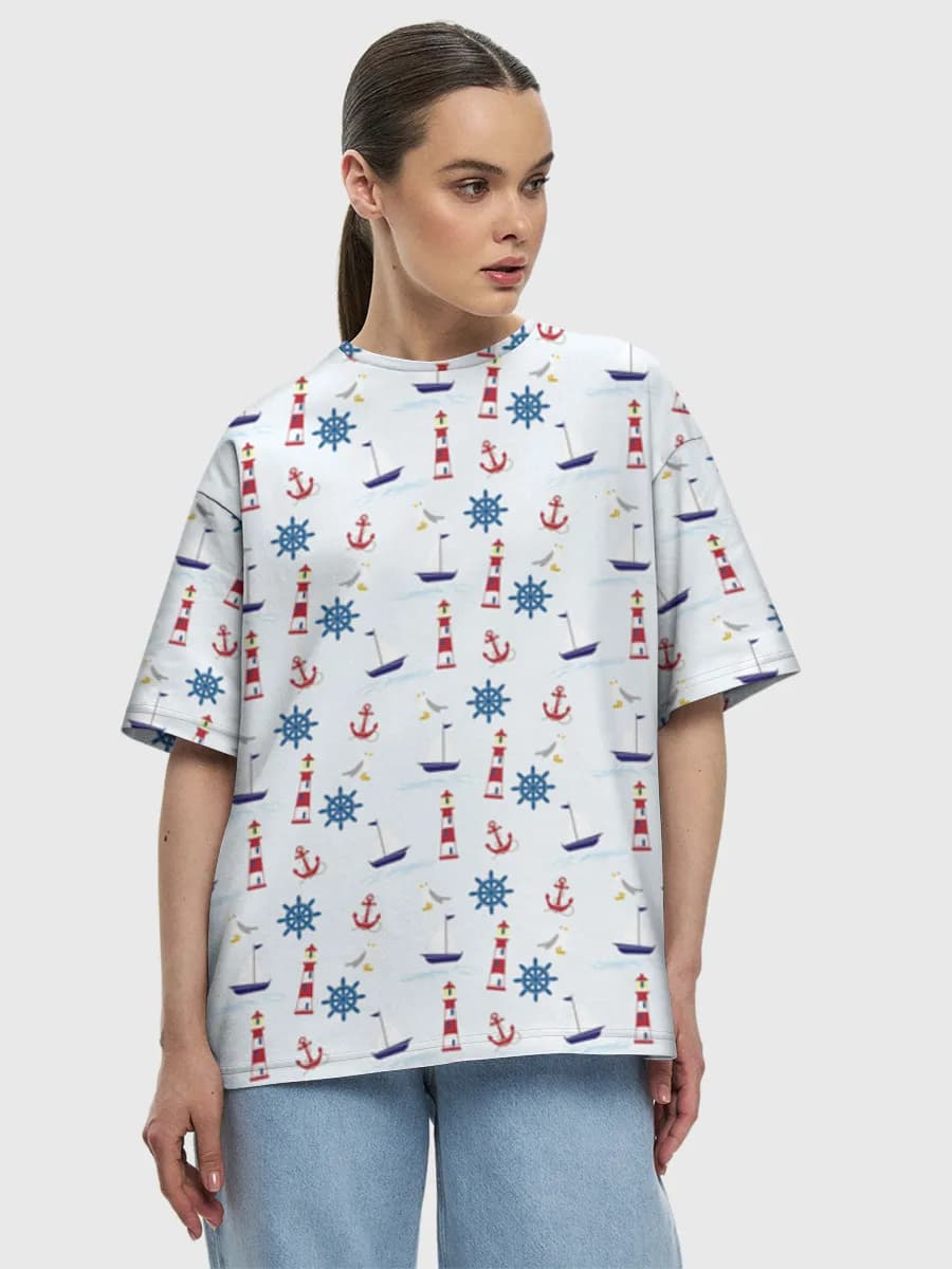Women's oversized cotton T-shirt