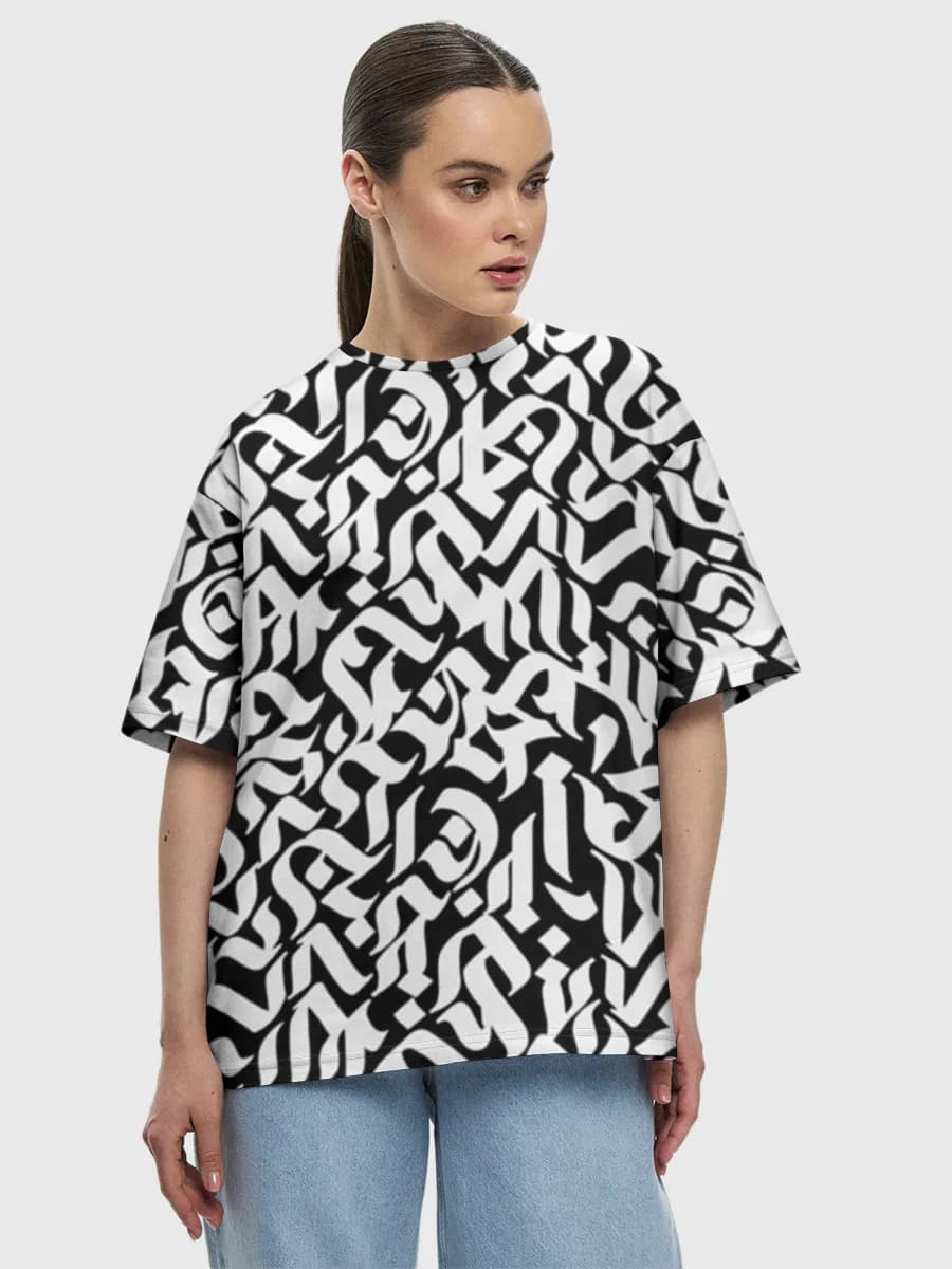 Women's oversized cotton T-shirt