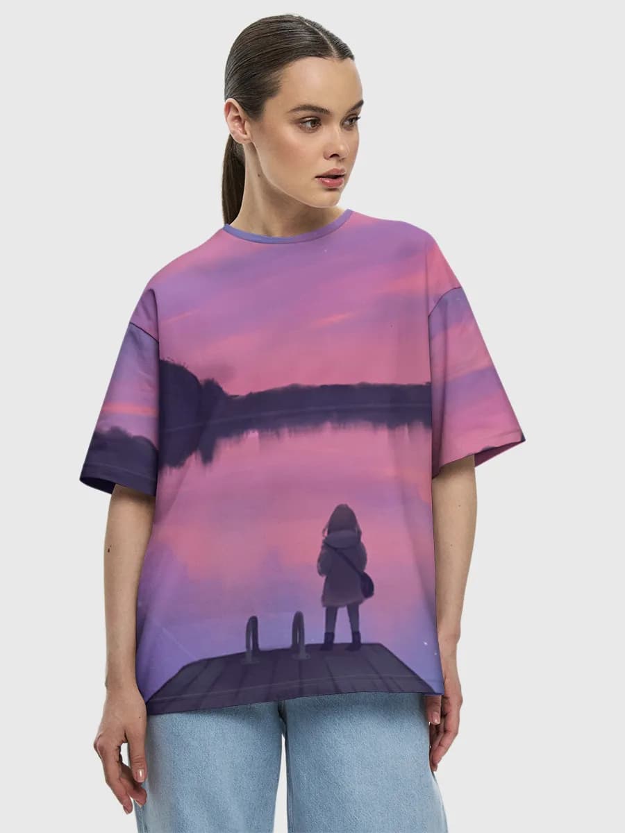 Women's oversized cotton T-shirt