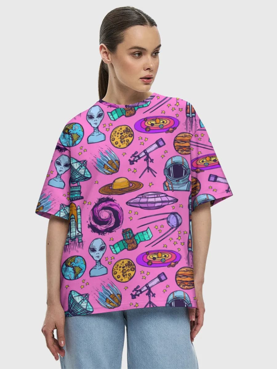 Women's oversized cotton T-shirt