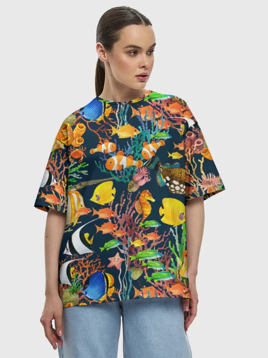 Women's oversized cotton T-shirt