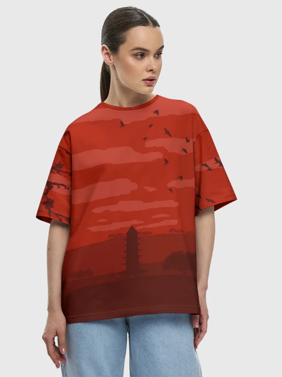 Women's oversized cotton T-shirt