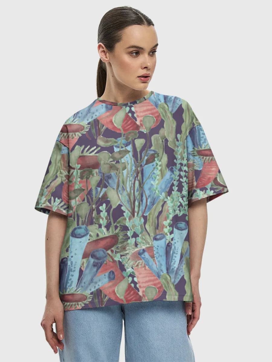 Women's oversized cotton T-shirt