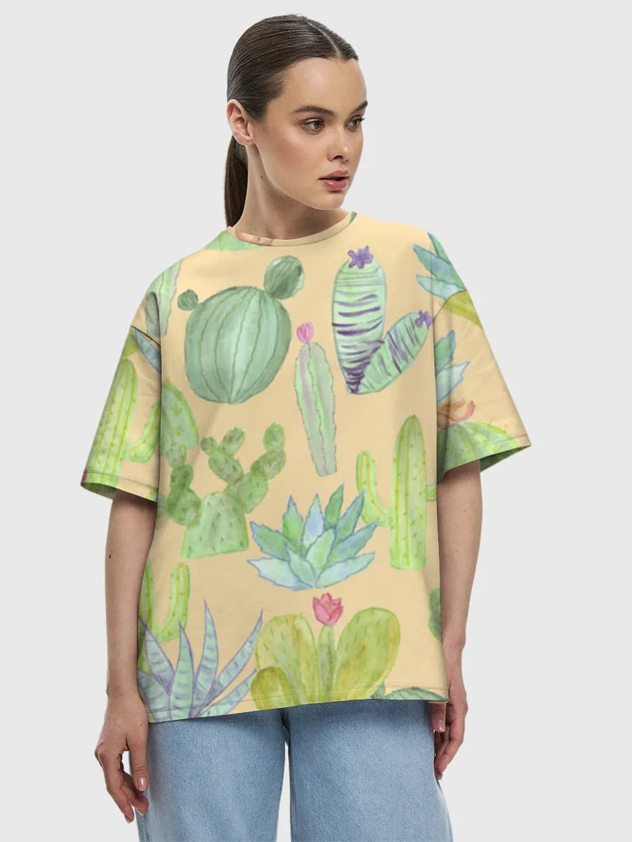 Women's oversized cotton T-shirt