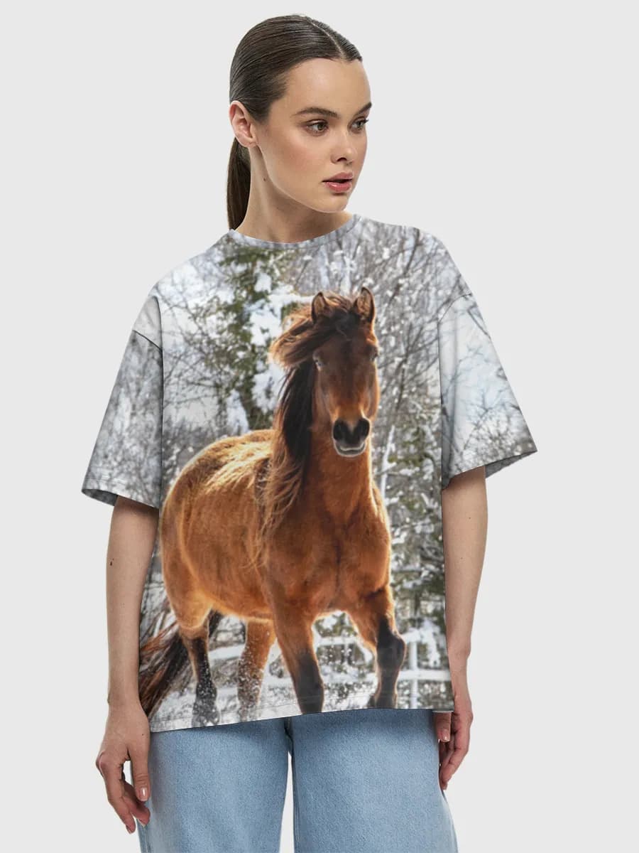Women's oversized cotton T-shirt