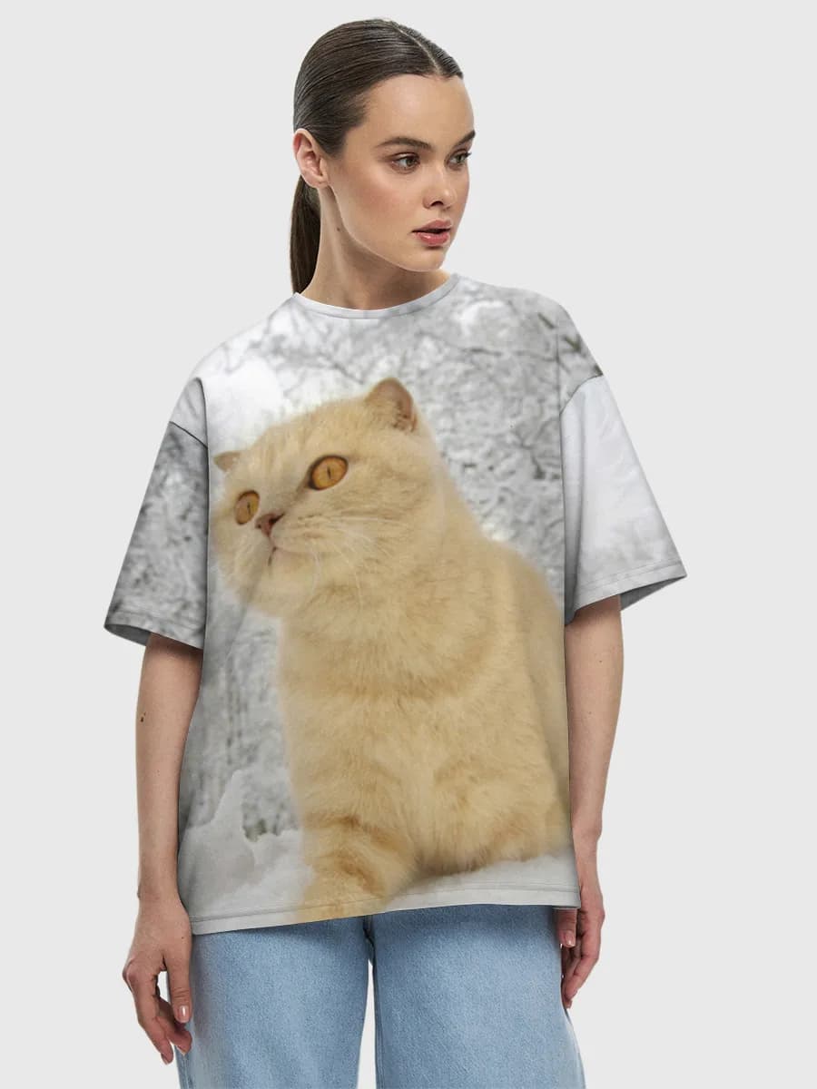 Women's oversized cotton T-shirt