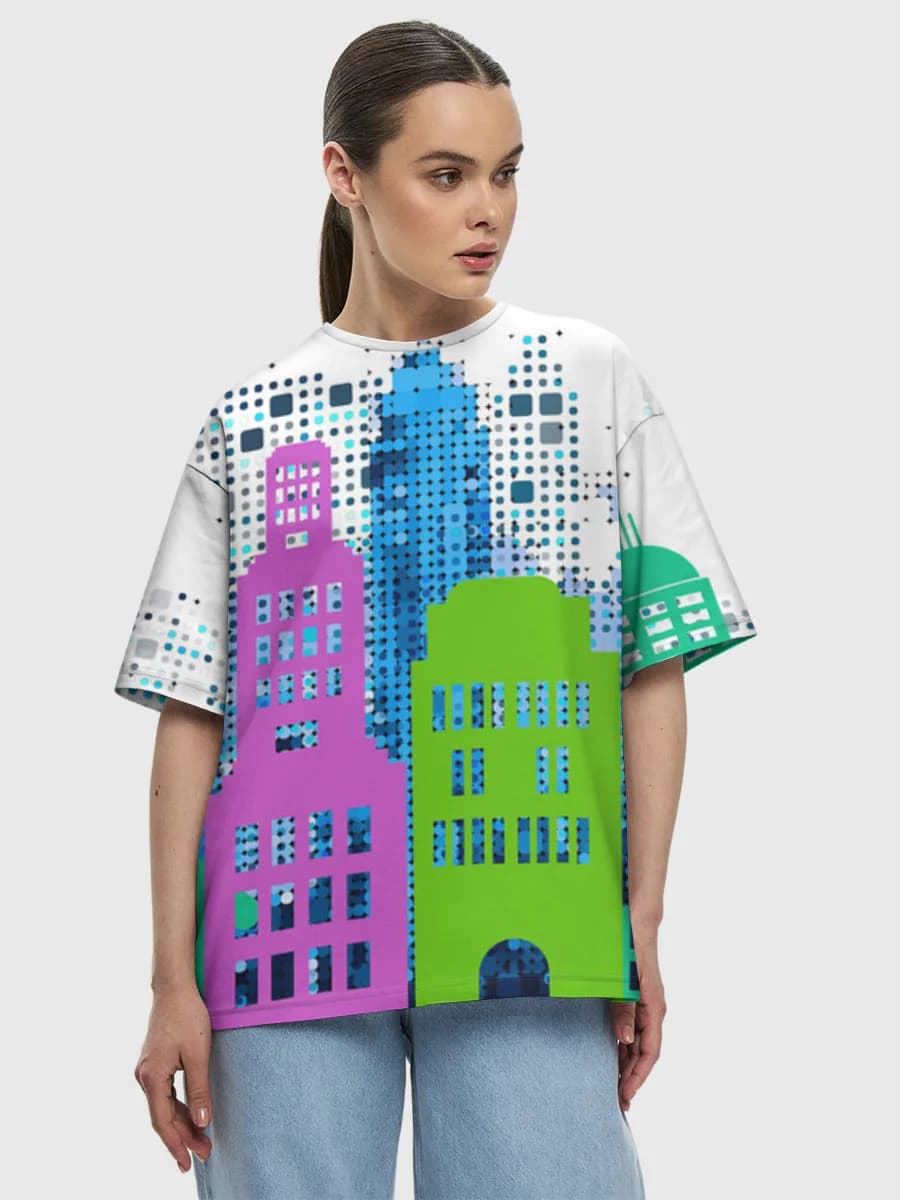 Women's oversized cotton T-shirt