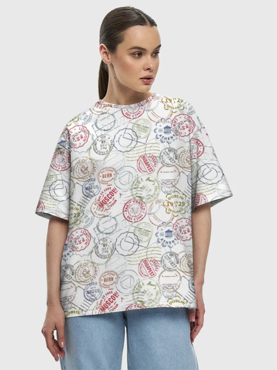 Women's oversized cotton T-shirt