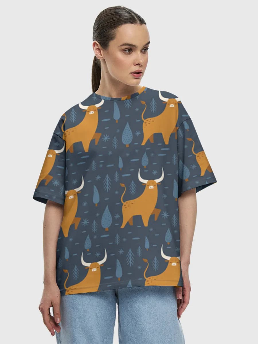 Women's oversized cotton T-shirt