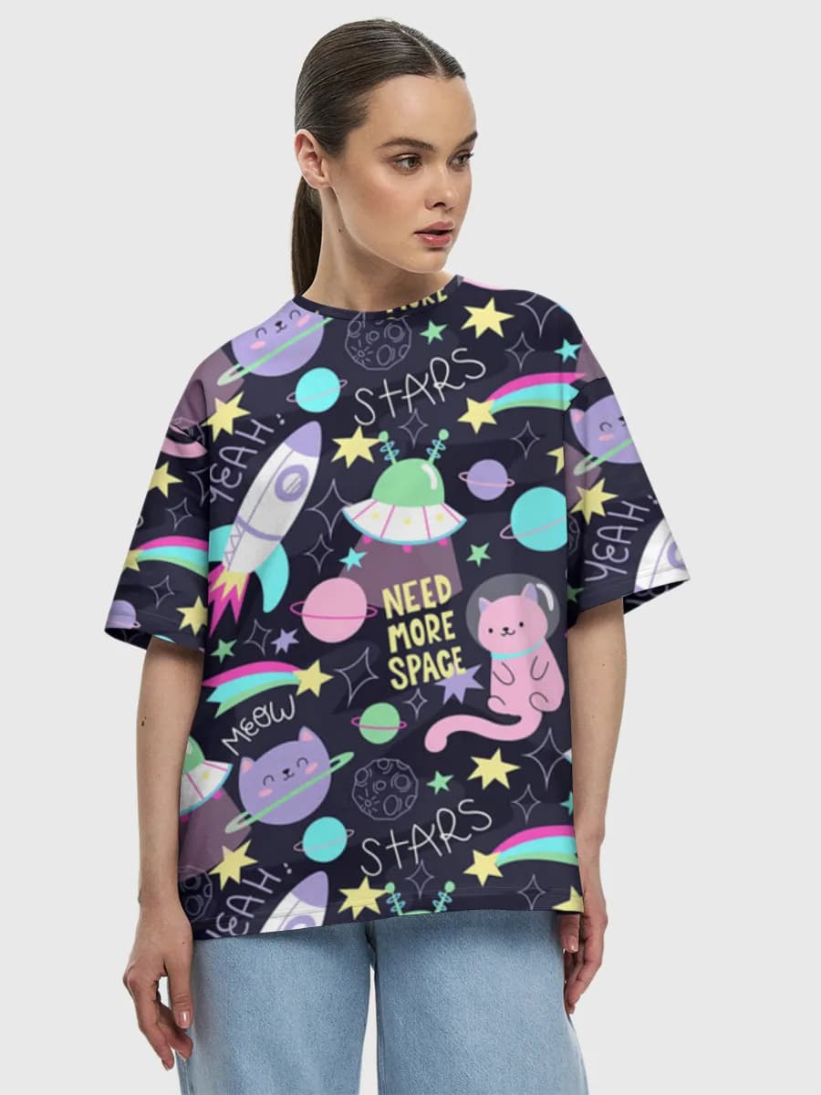 Women's oversized cotton T-shirt