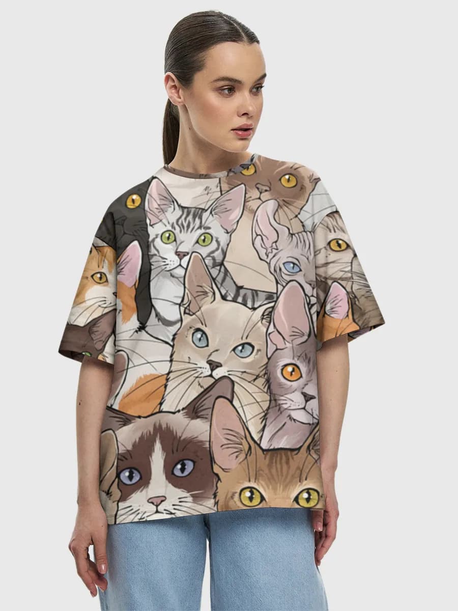 Women's oversized cotton T-shirt