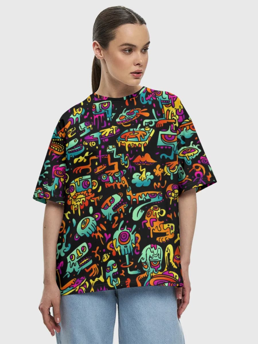 Women's oversized cotton T-shirt