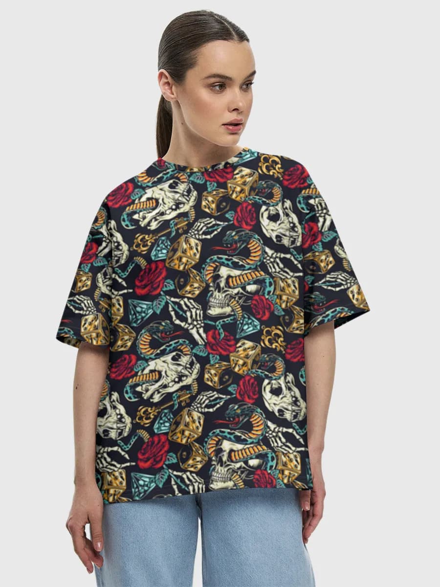 Women's oversized cotton T-shirt