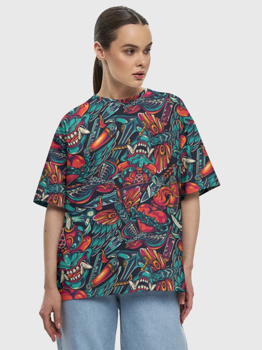 Women's oversized cotton T-shirt