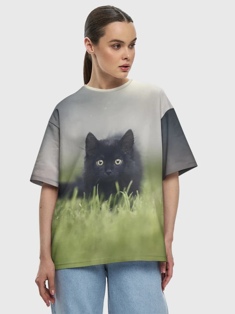Women's oversized cotton T-shirt