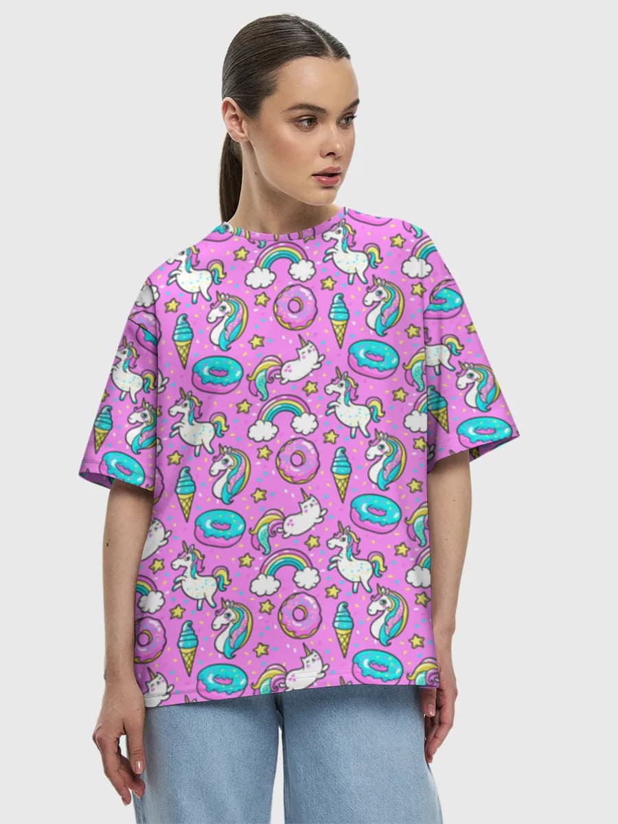 Women's oversized cotton T-shirt