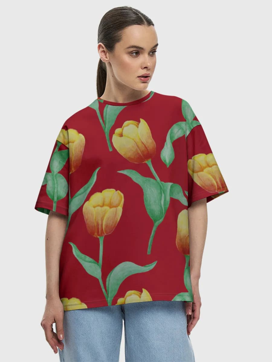 Women's oversized cotton T-shirt