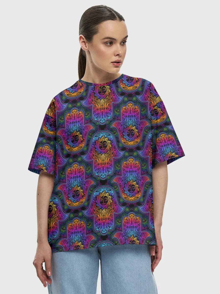 Psychedelic Rainbow Hamsa