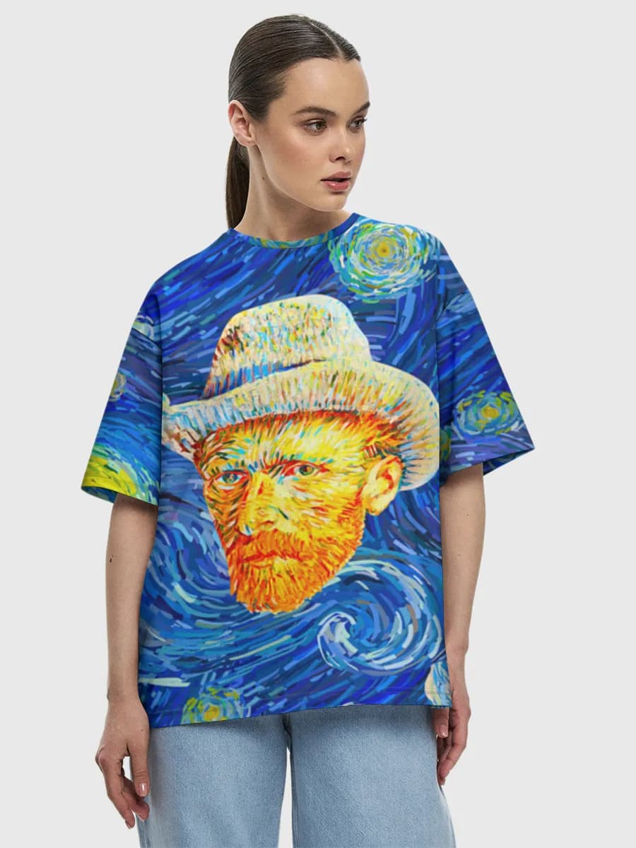 Swirling Starry Cowboy Portrait
